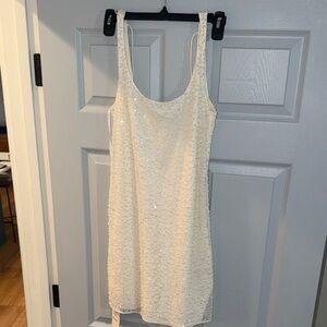 Abercrombie & Fitch Cream pearl mini dress